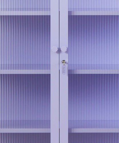 The Collector Glass Locker in Lilac — close-up