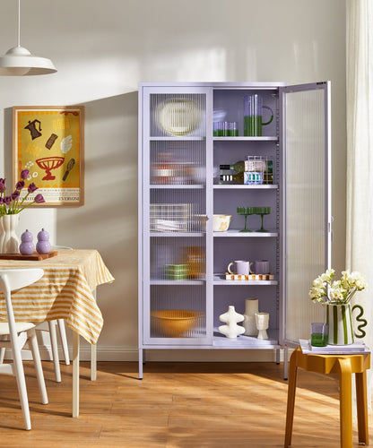 The Collector Glass Locker in Lilac — lifestyle 2