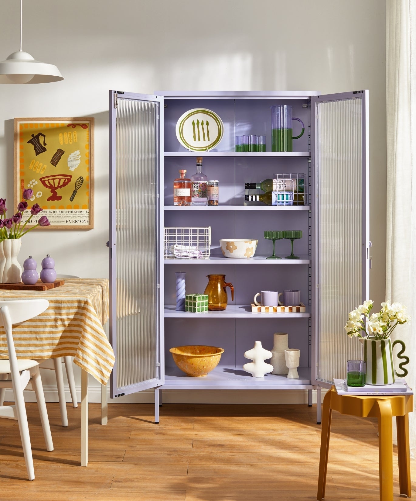 The Collector Glass Locker in Lilac — lifestyle 3