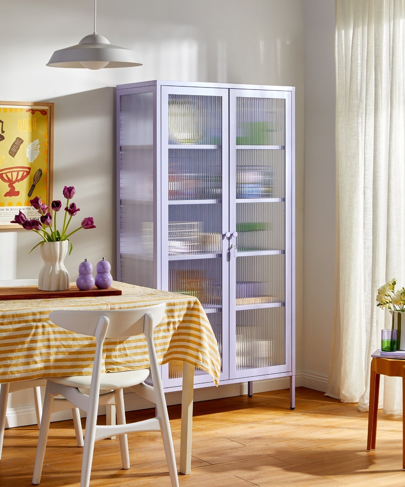 The Collector Glass Locker in Lilac — lifestyle 4