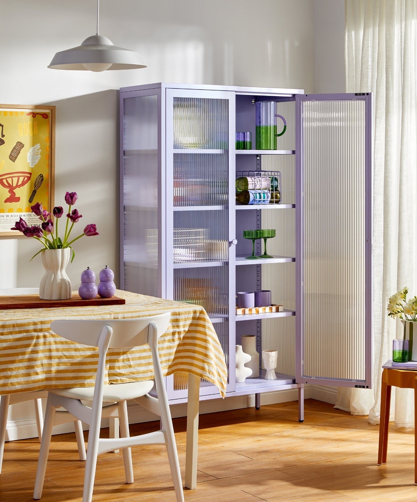 The Collector Glass Locker in Lilac — lifestyle 5