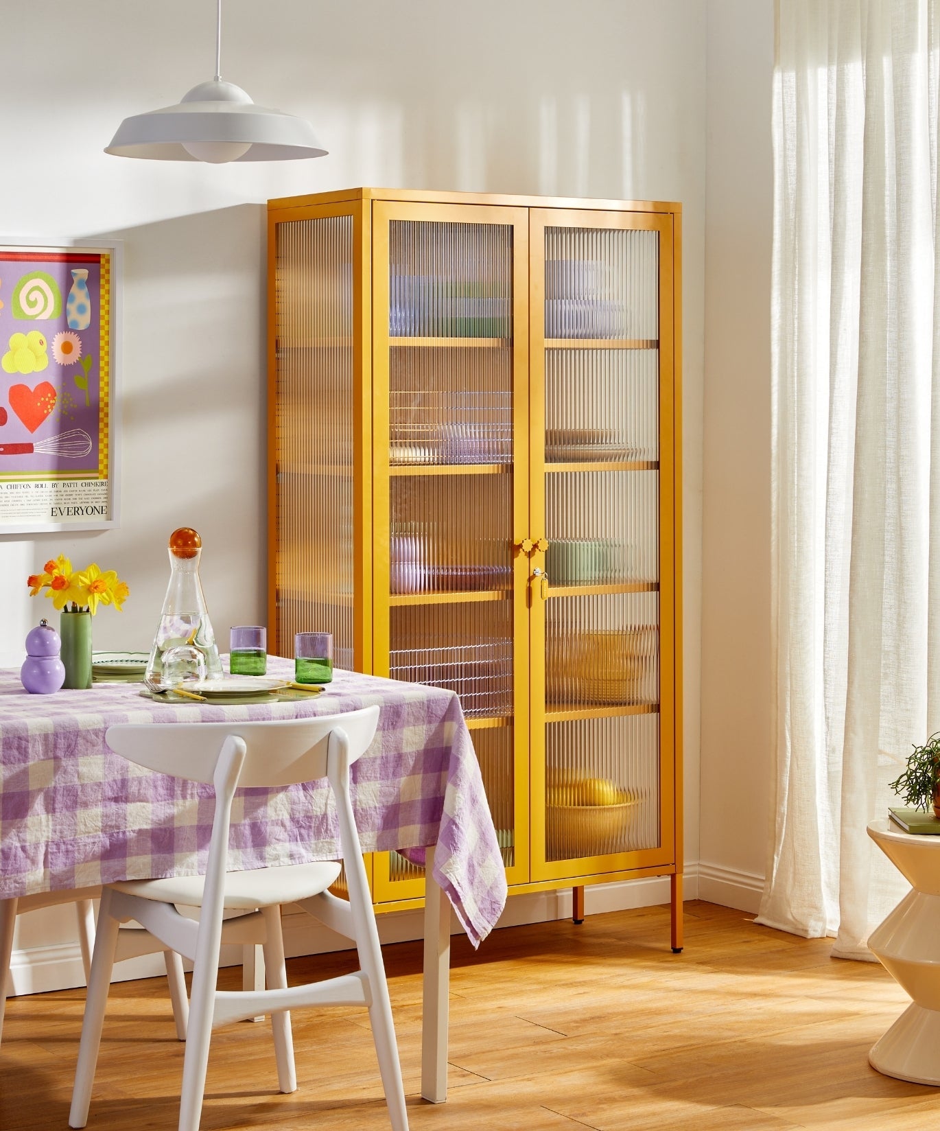 The Collector Glass Locker in Mustard — lifestyle 4