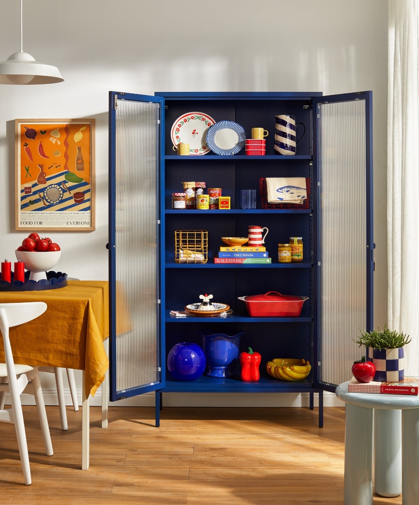 The Collector Glass Locker in Navy — lifestyle 3
