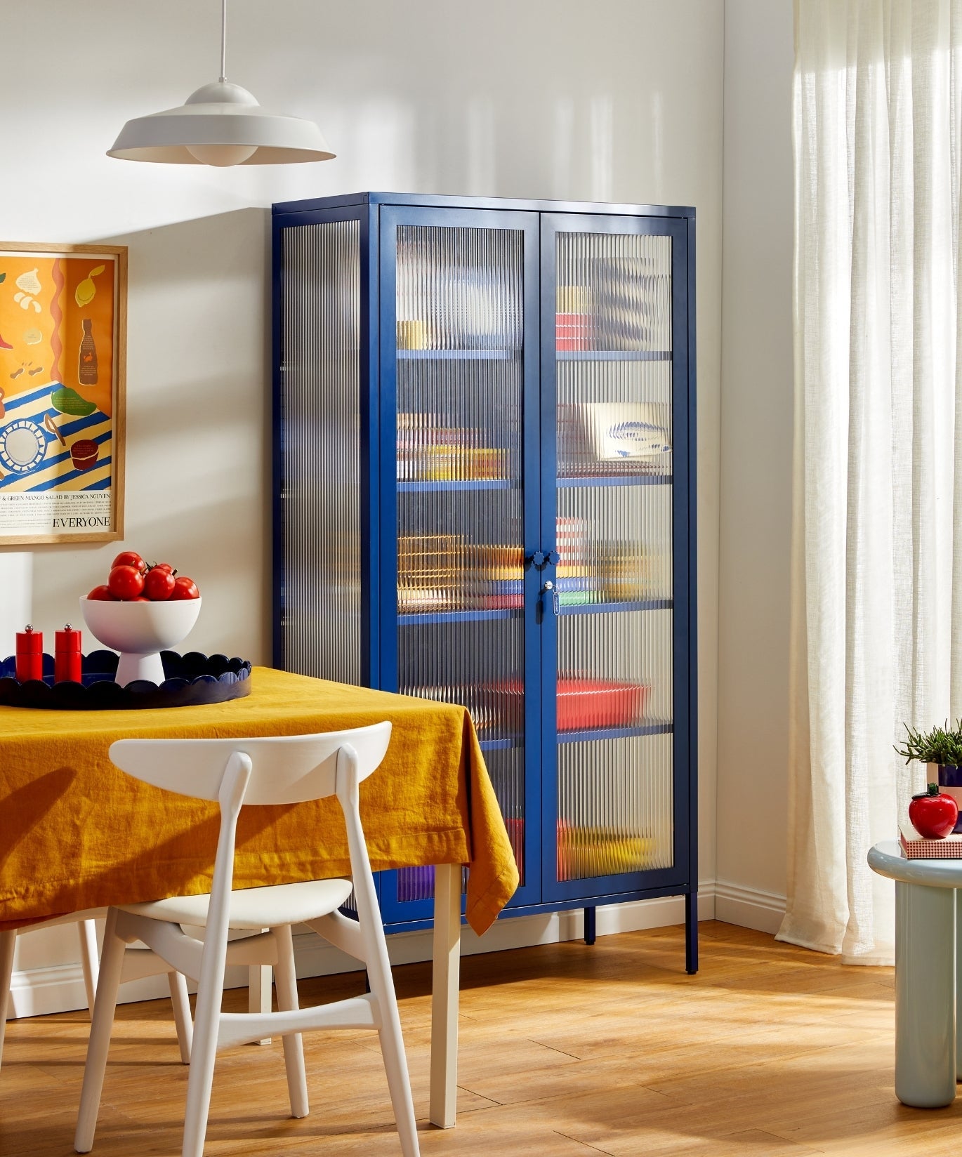 The Collector Glass Locker in Navy — lifestyle 4