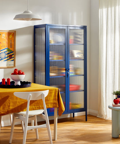 The Collector Glass Locker in Navy — lifestyle 4