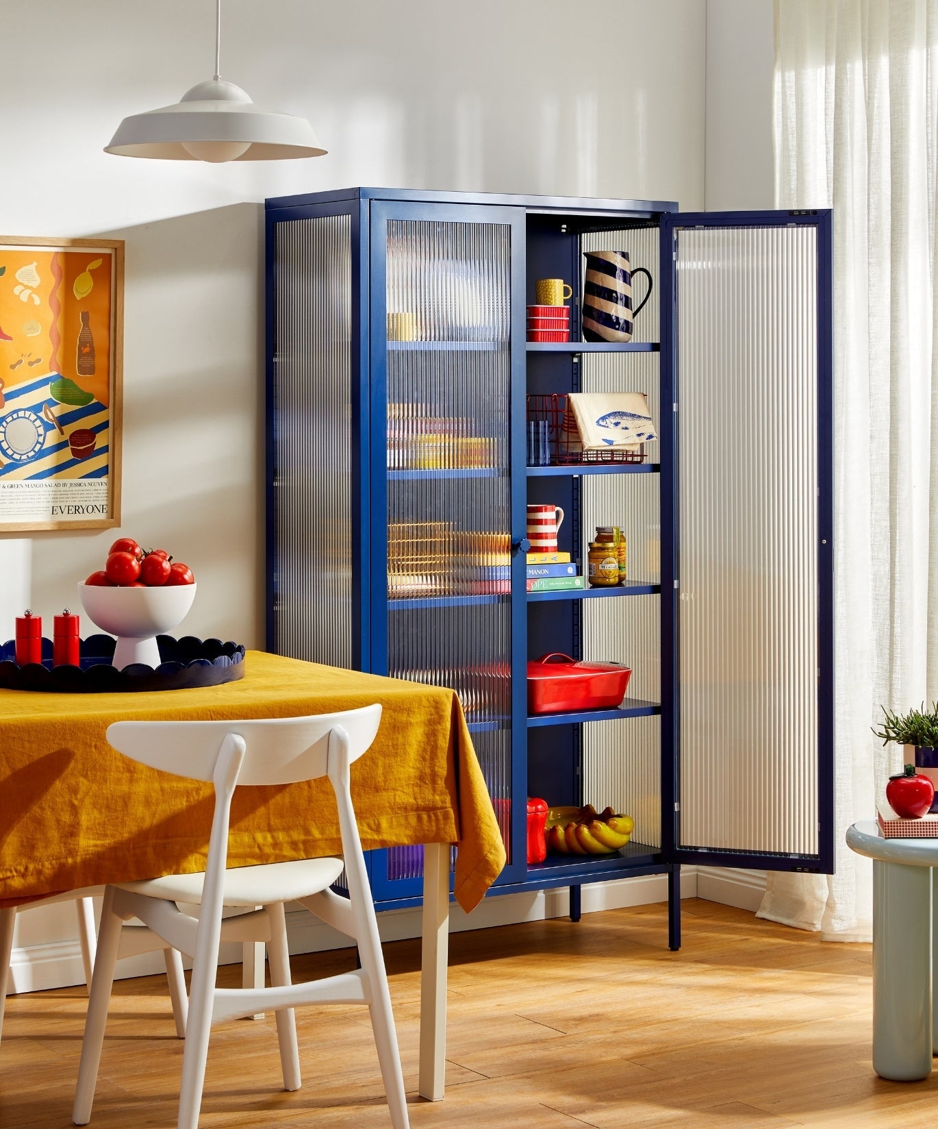 The Collector Glass Locker in Navy — lifestyle 5
