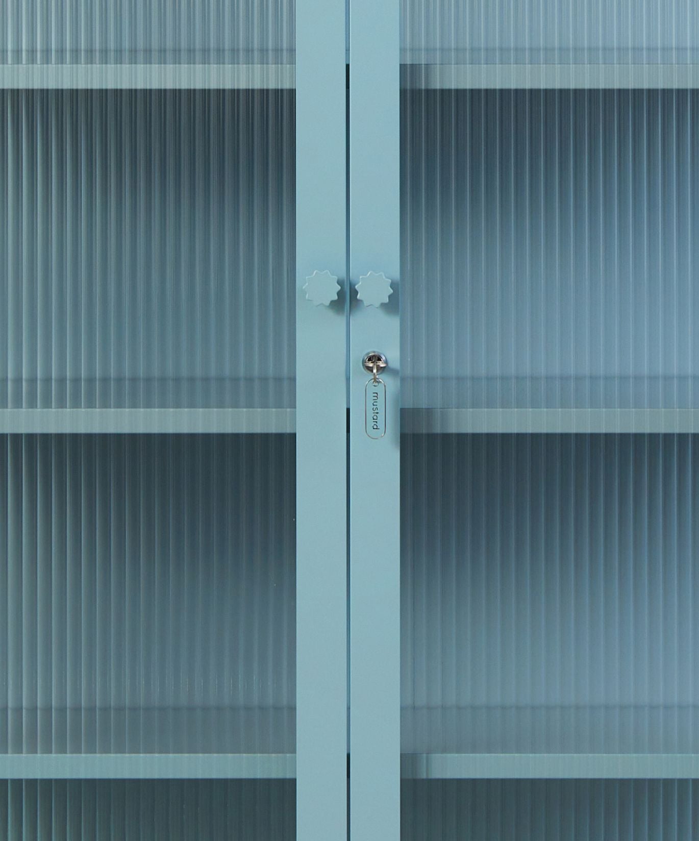 The Collector Glass Locker in Ocean — close-up