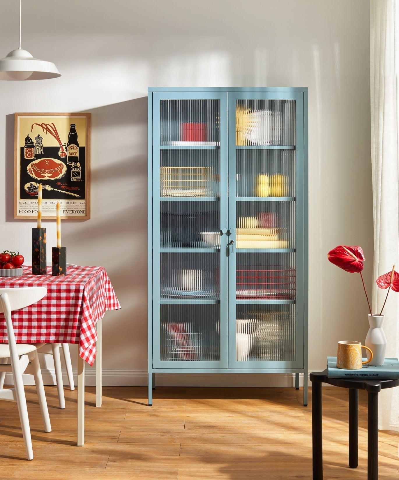 The Collector Glass Locker in Ocean — lifestyle