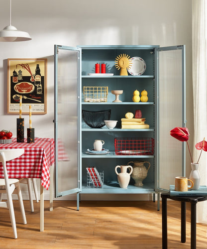 The Collector Glass Locker in Ocean — lifestyle 3