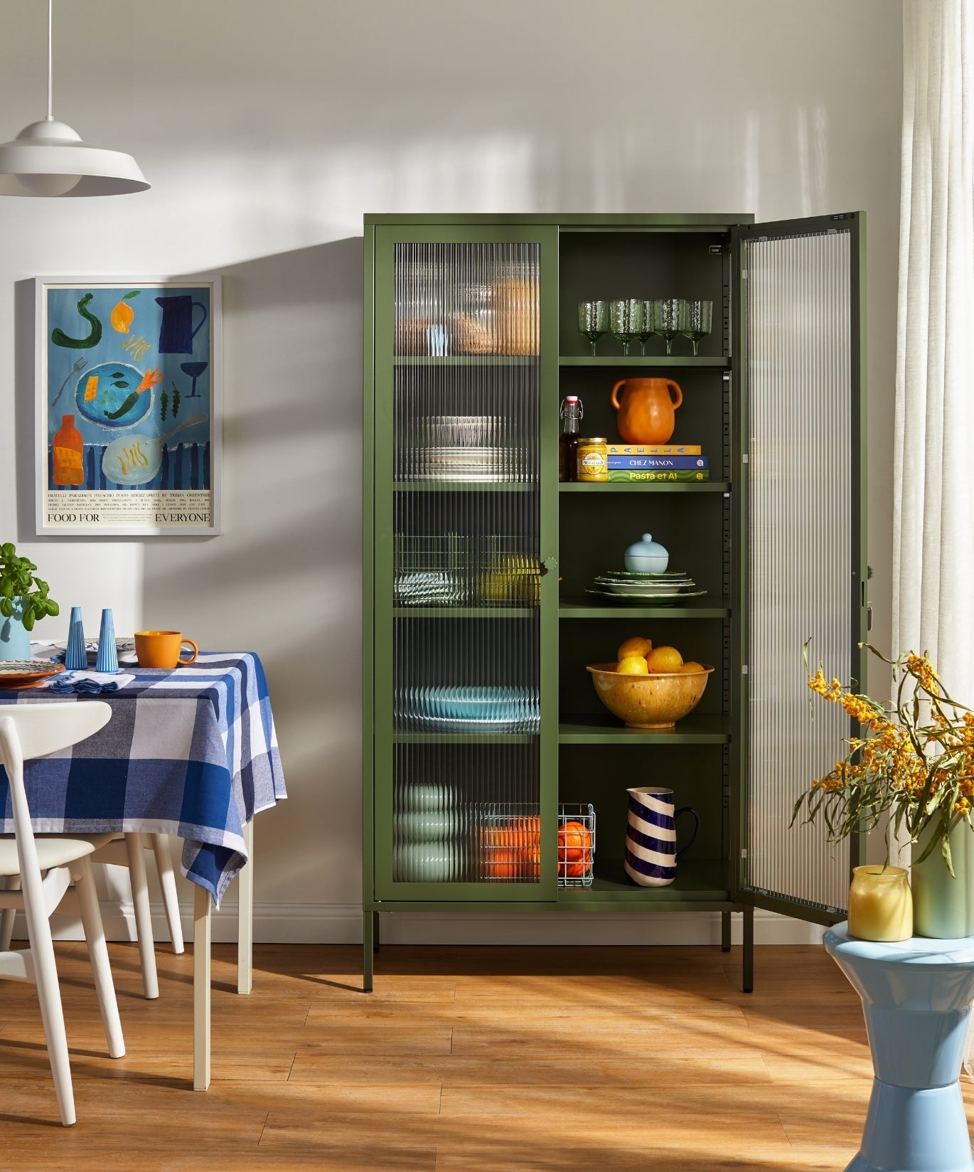The Collector Glass Locker in Olive — lifestyle 2
