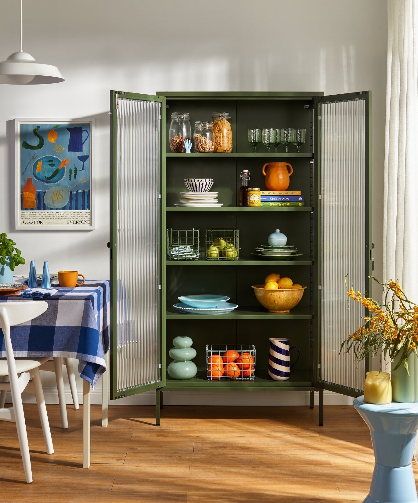 The Collector Glass Locker in Olive — lifestyle 3