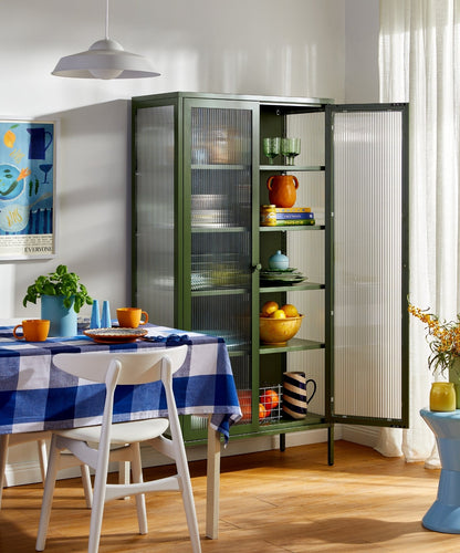 The Collector Glass Locker in Olive — lifestyle 5