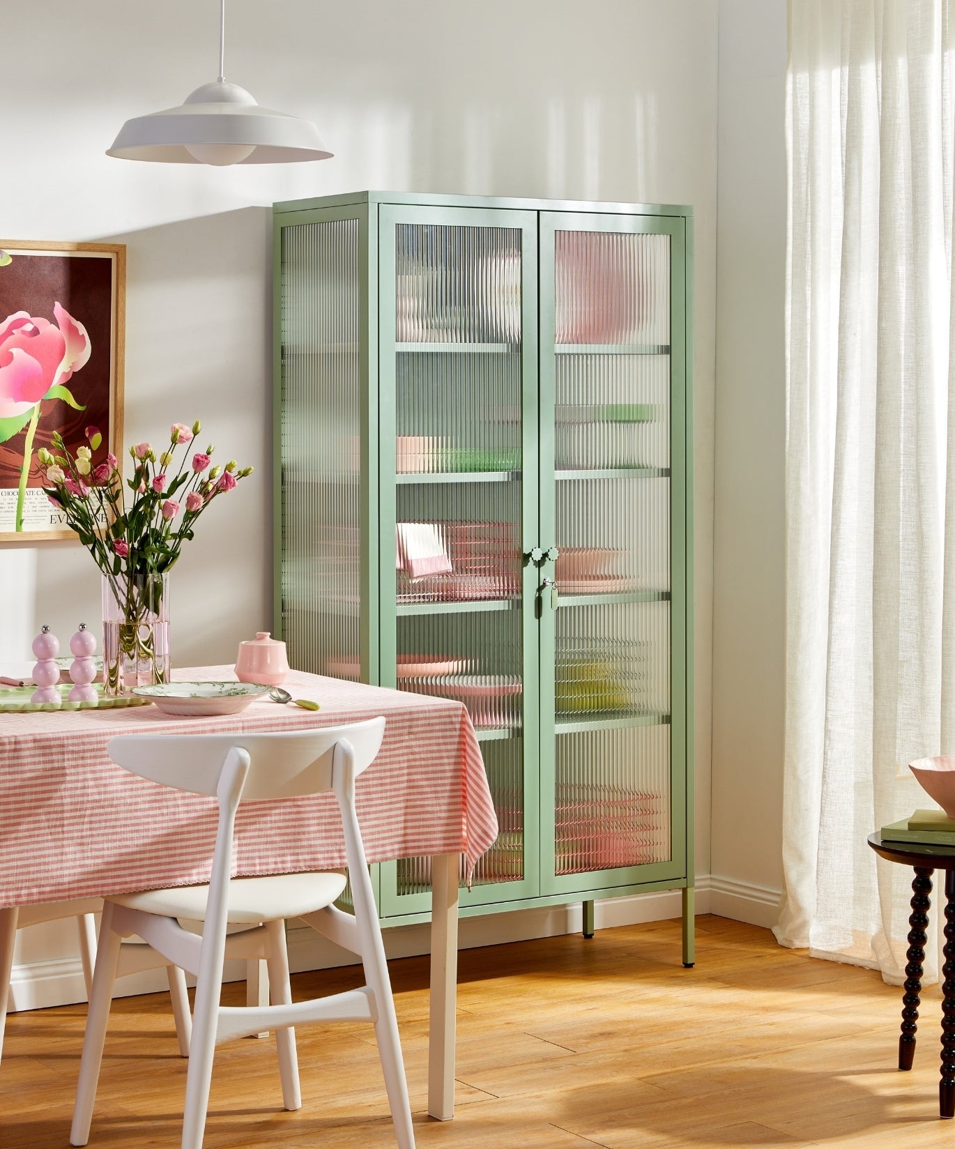 The Collector Glass Locker in Sage — lifestyle 4