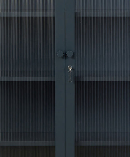 The Collector Glass Locker in Slate — close-up