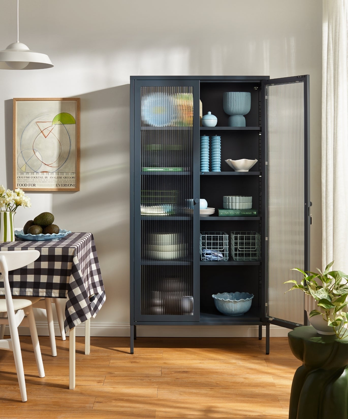 The Collector Glass Locker in Slate — lifestyle 2