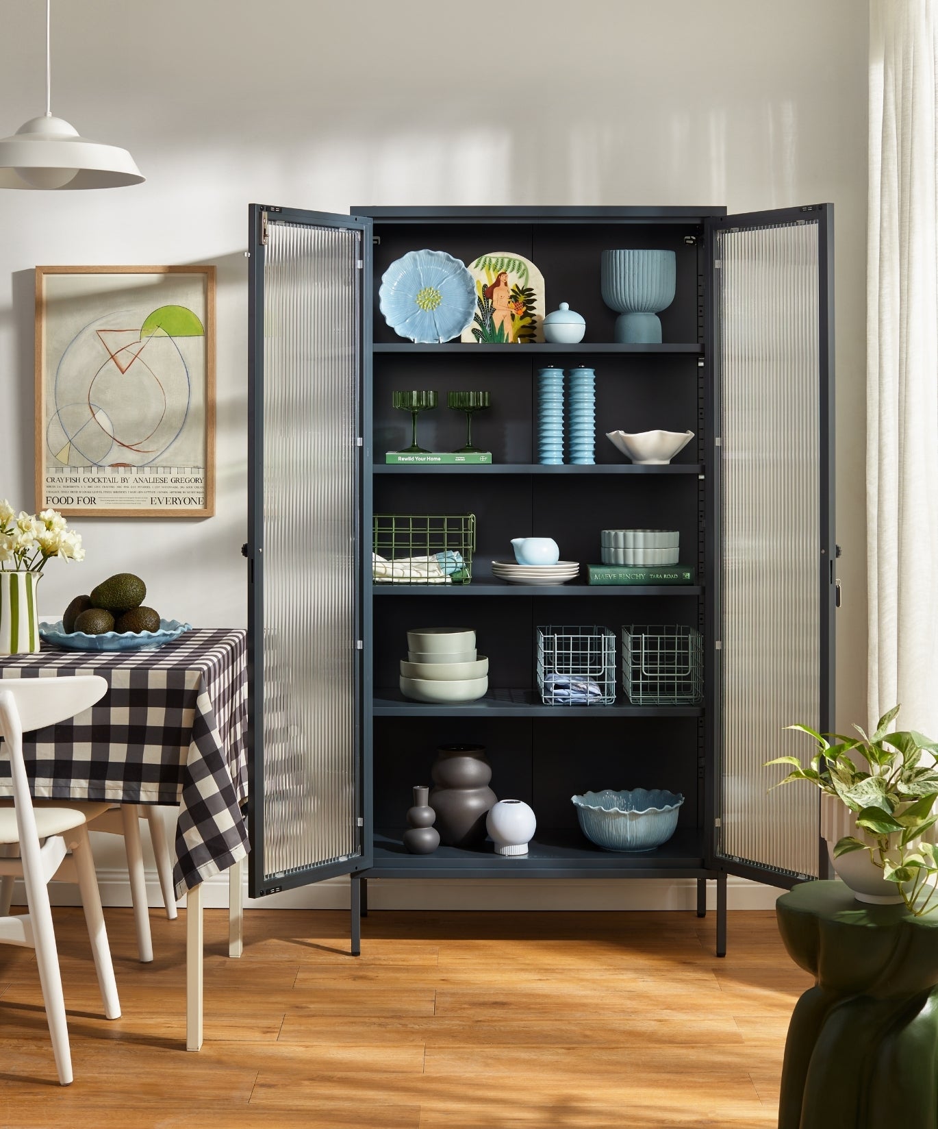 The Collector Glass Locker in Slate — lifestyle 3