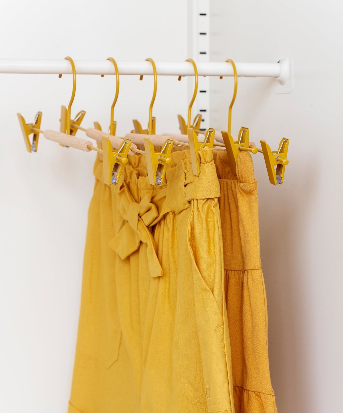 The Adult Clip Hangers in Mustard