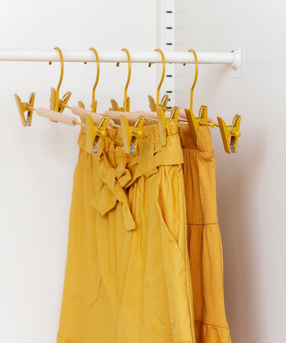 The Adult Clip Hangers in Mustard