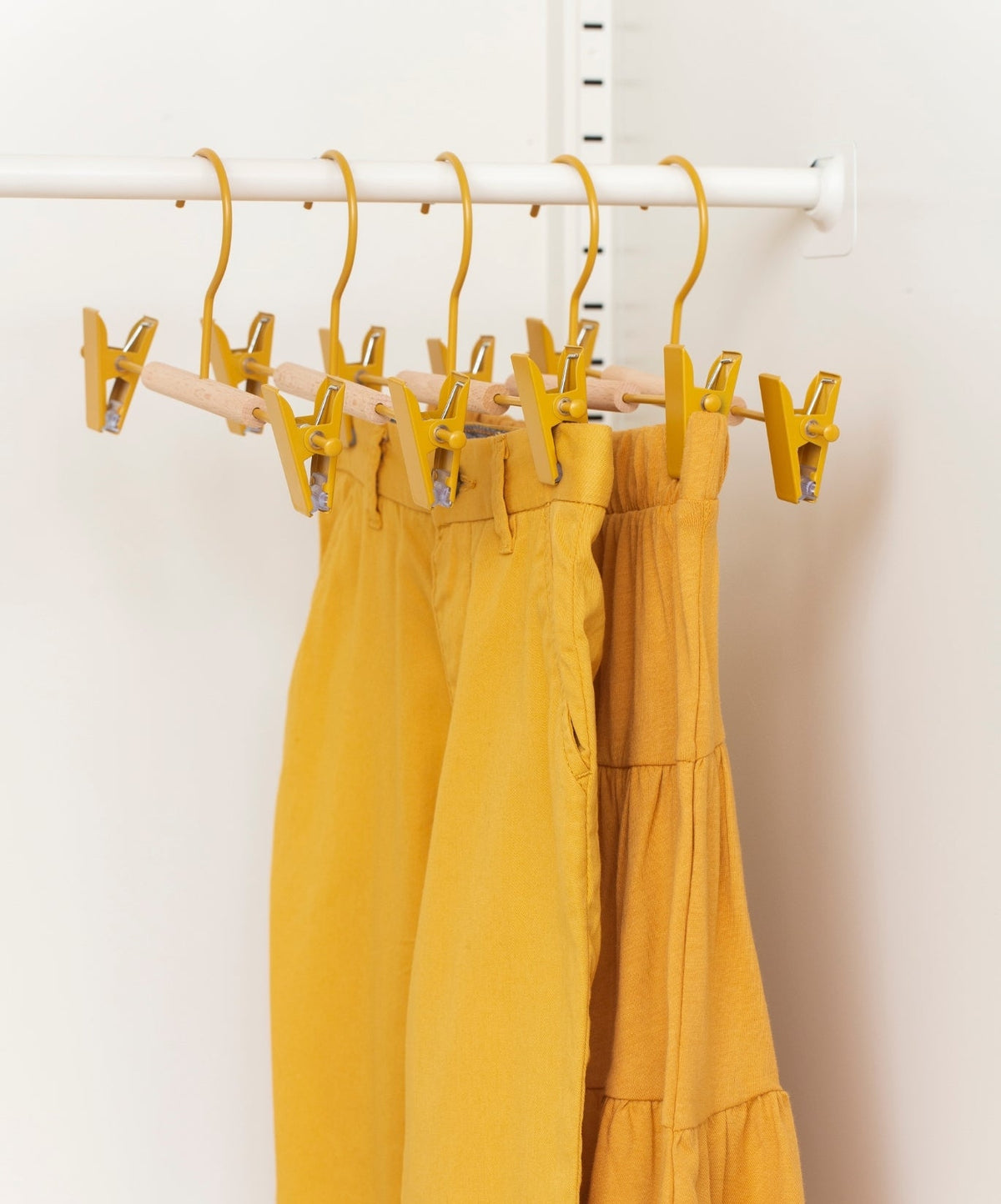 The Kids Clip Hangers in Mustard