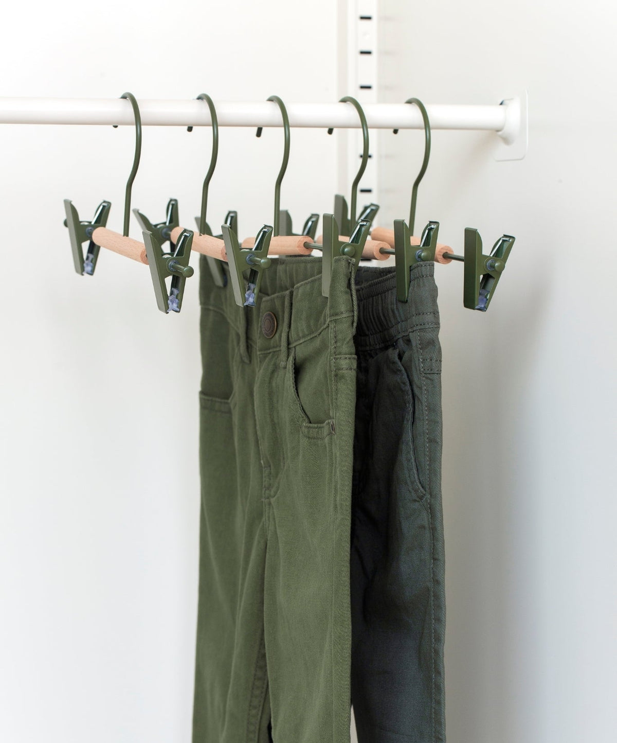 The Kids Clip Hangers in Olive