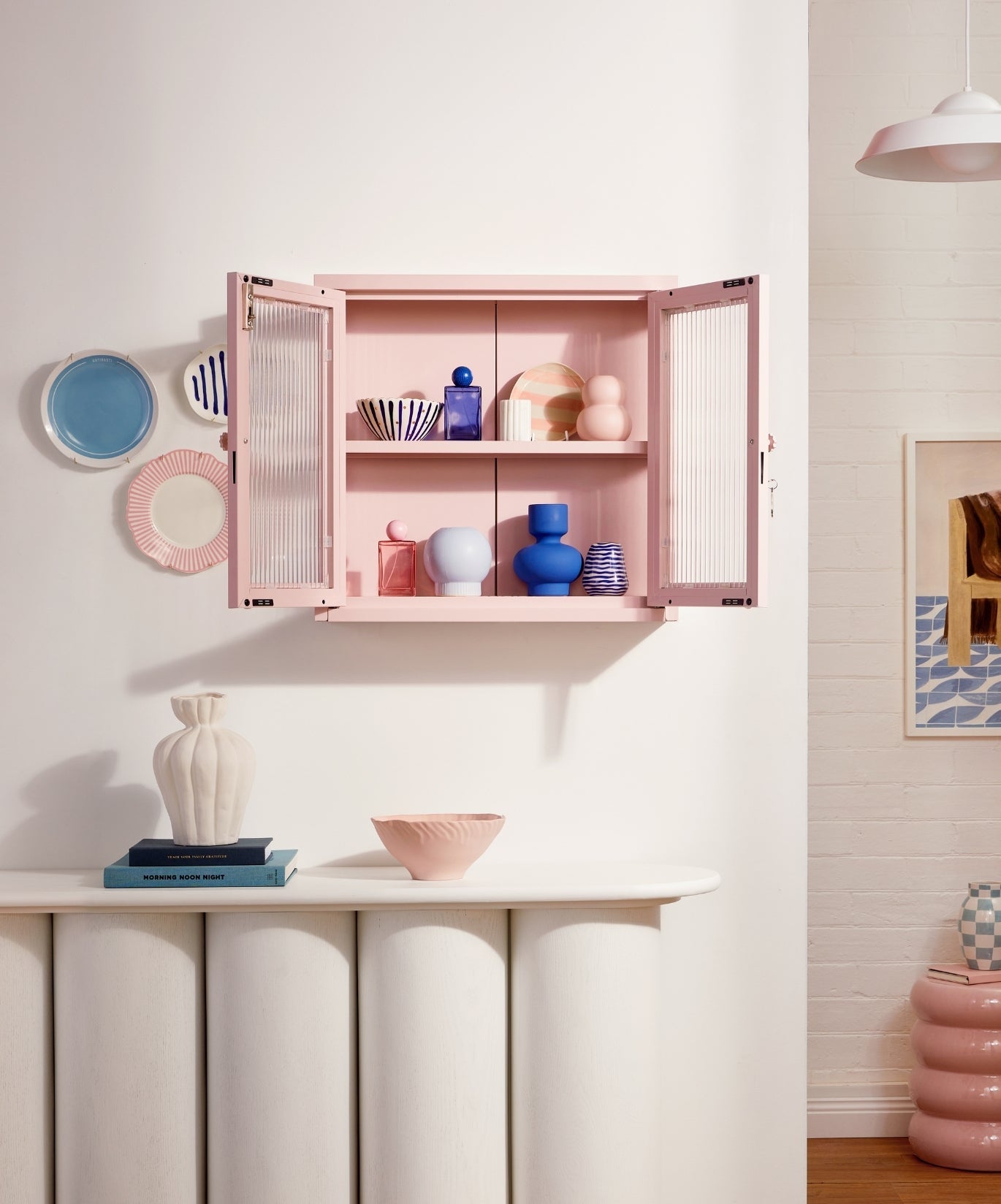 The Kit Wall Cabinet in Blush — lifestyle 3
