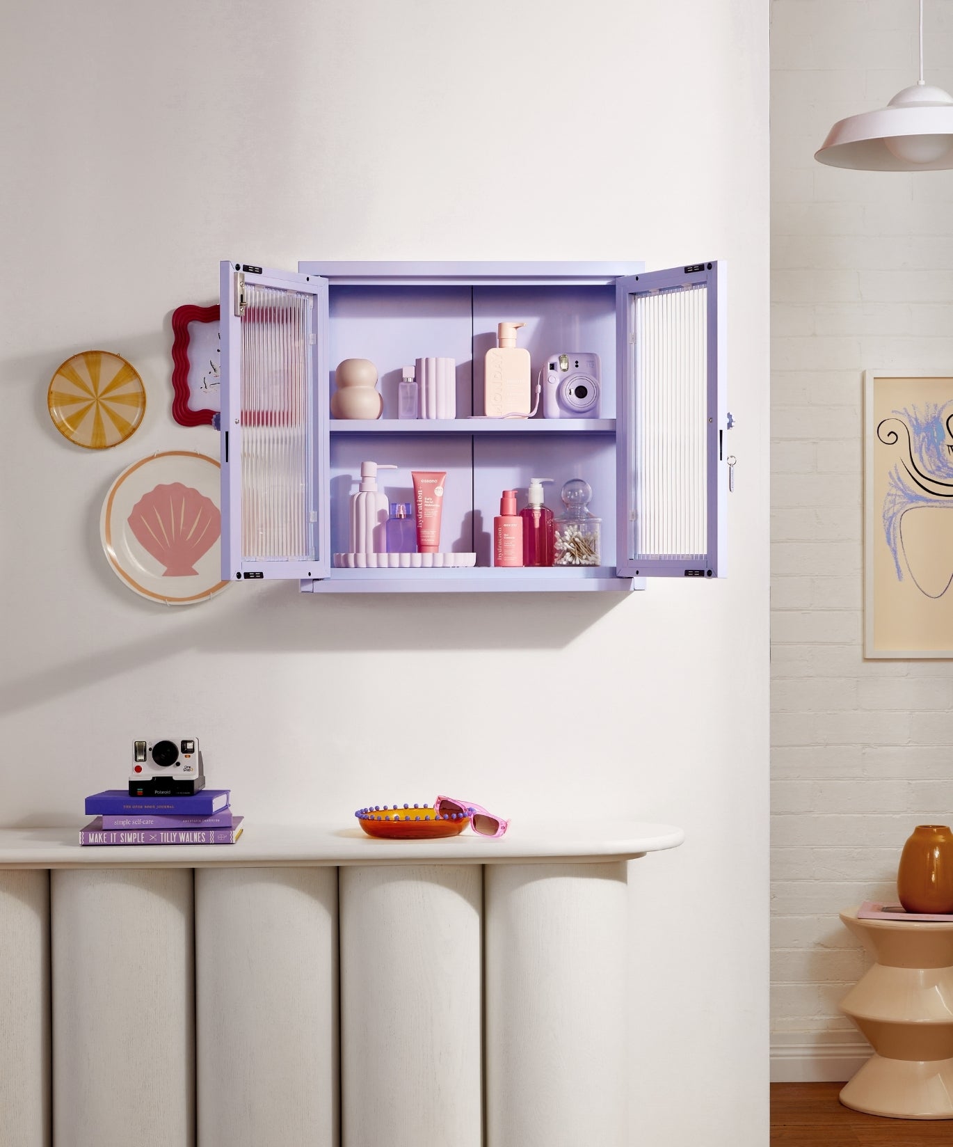 The Kit Wall Cabinet in Lilac — lifestyle 3