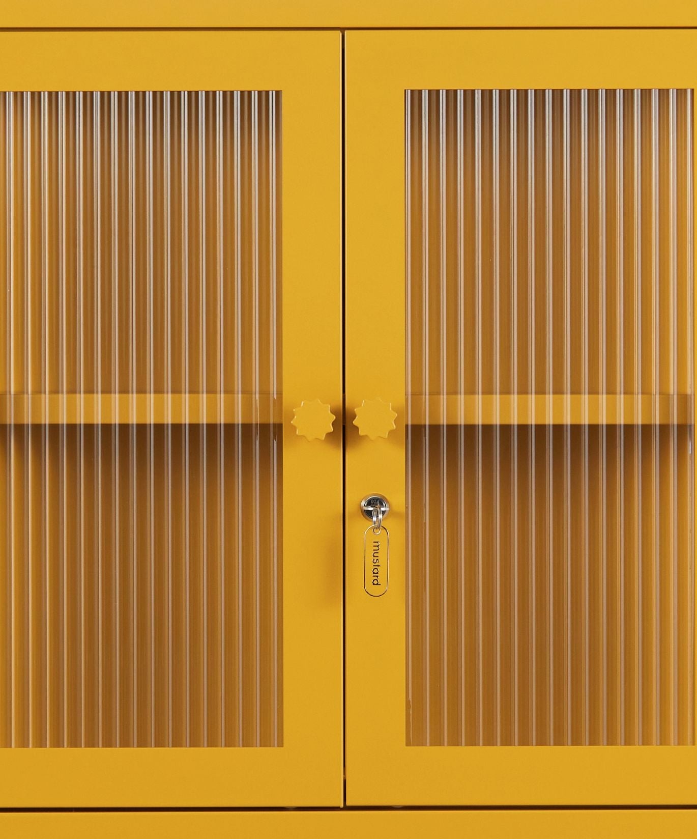 The Kit Wall Cabinet in Mustard — close-up