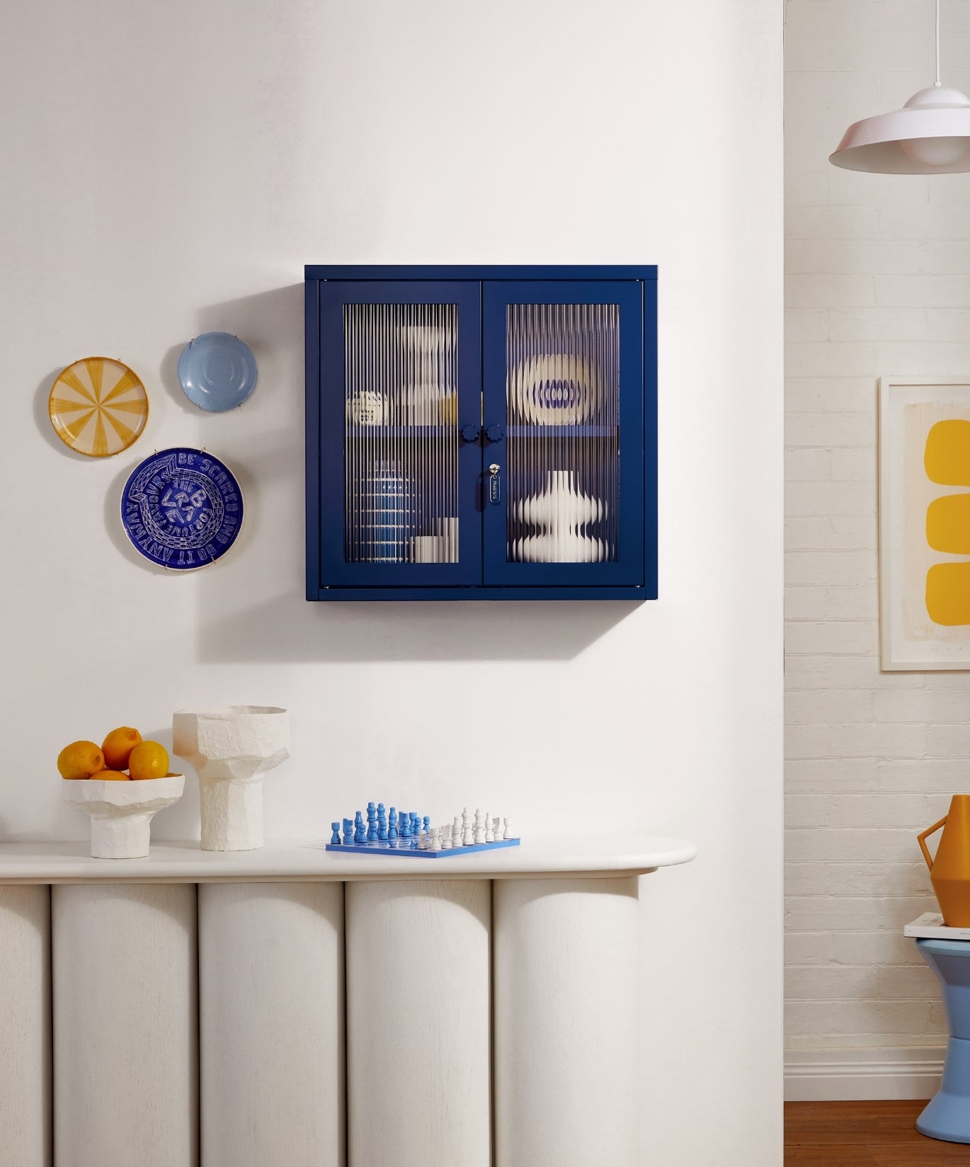 The Kit Wall Cabinet in Navy — lifestyle