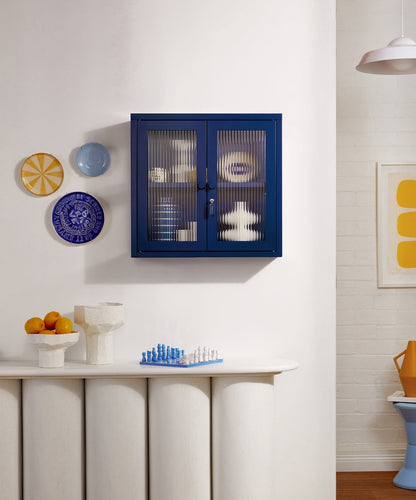 The Kit Wall Cabinet in Navy — lifestyle
