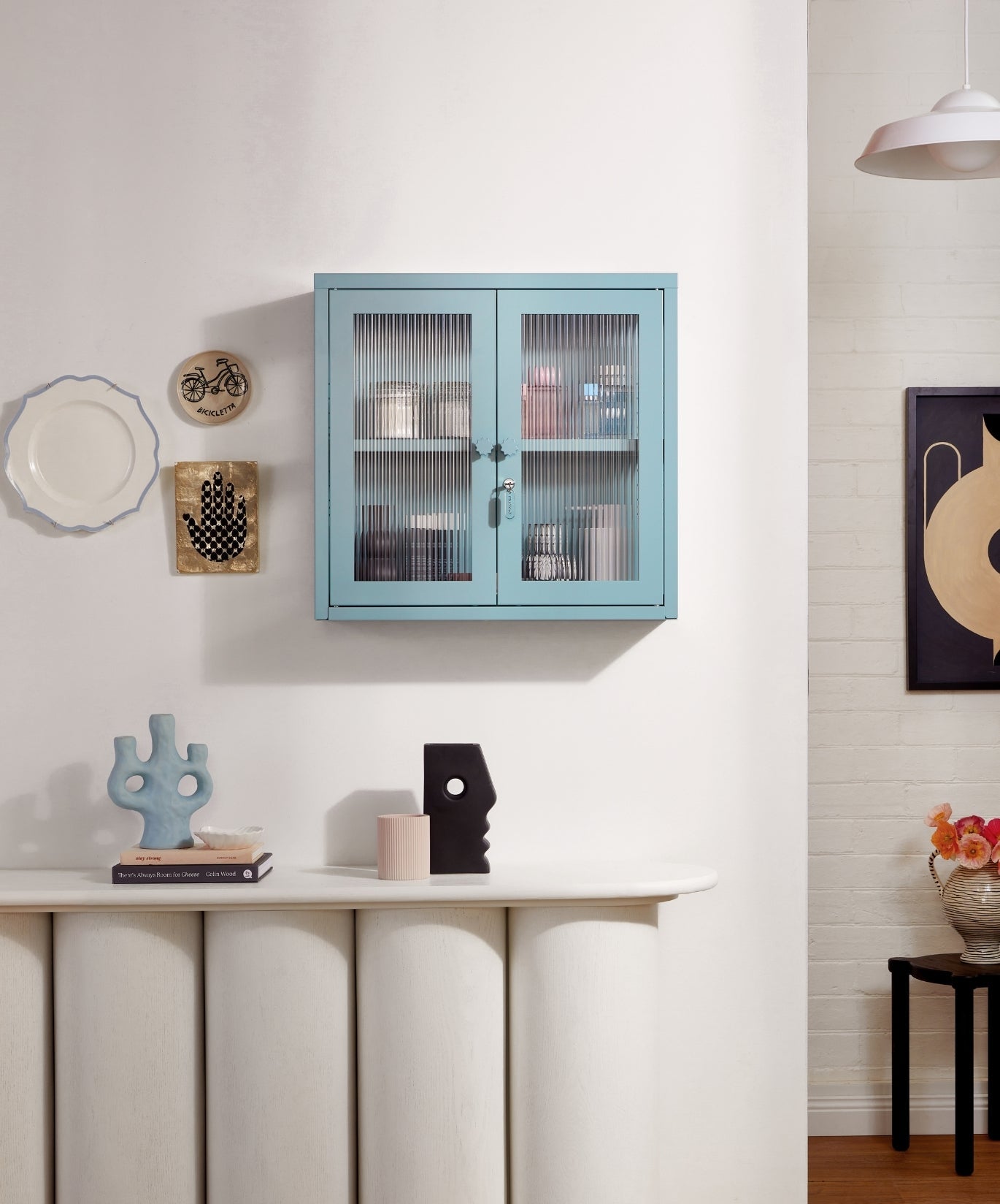 The Kit Wall Cabinet in Ocean — lifestyle