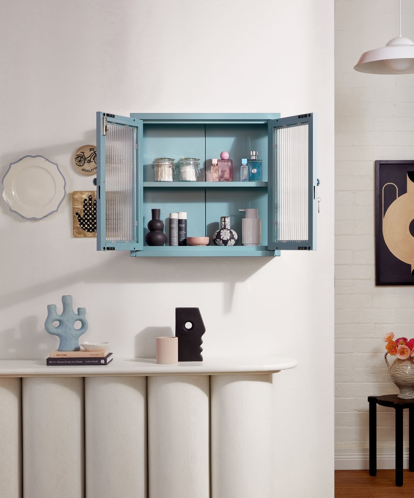 The Kit Wall Cabinet in Ocean — lifestyle 3