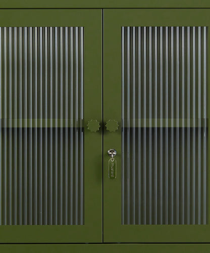 The Kit Wall Cabinet in Olive — close-up