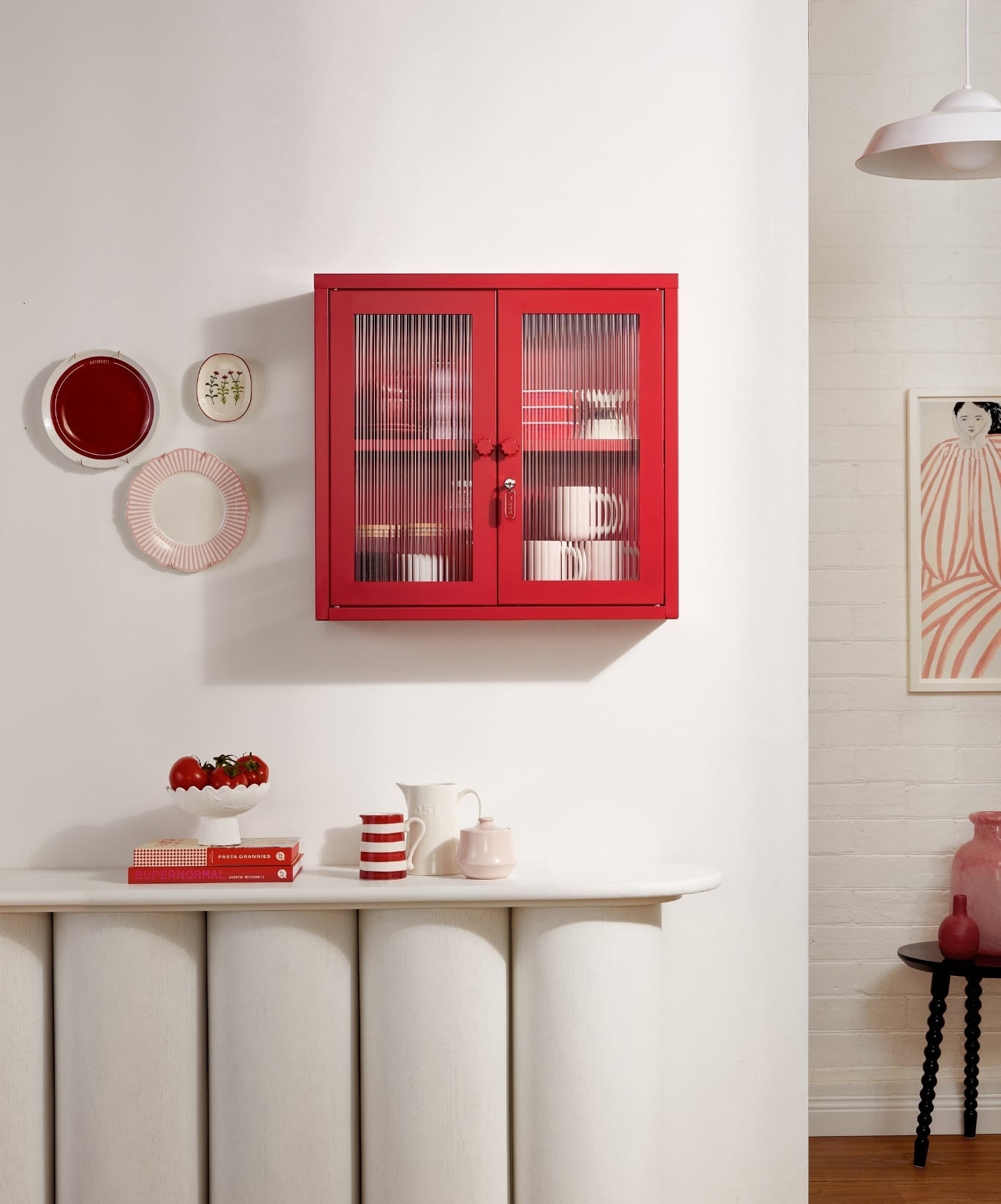 The Kit Wall Cabinet in Poppy — lifestyle