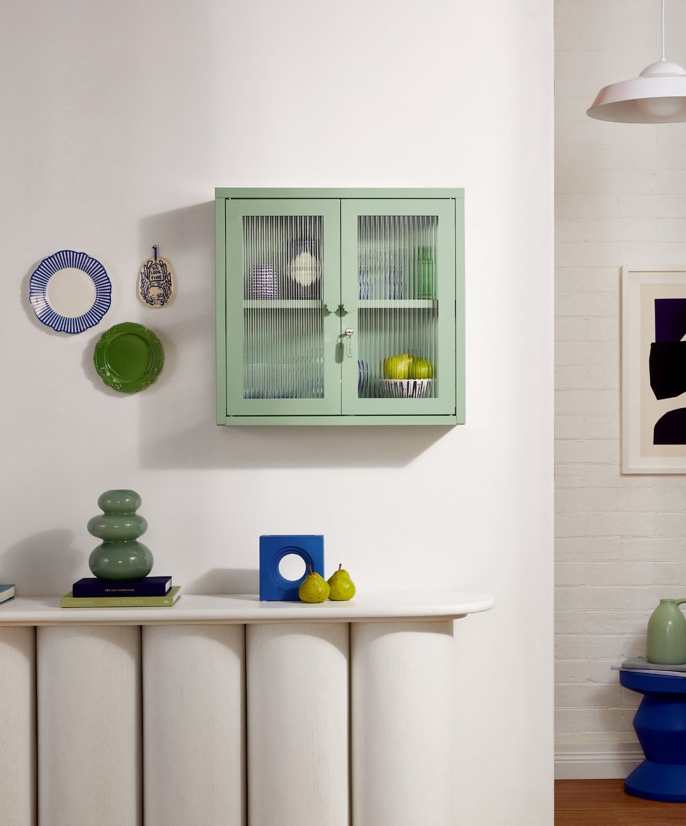 The Kit Wall Cabinet in Sage — lifestyle