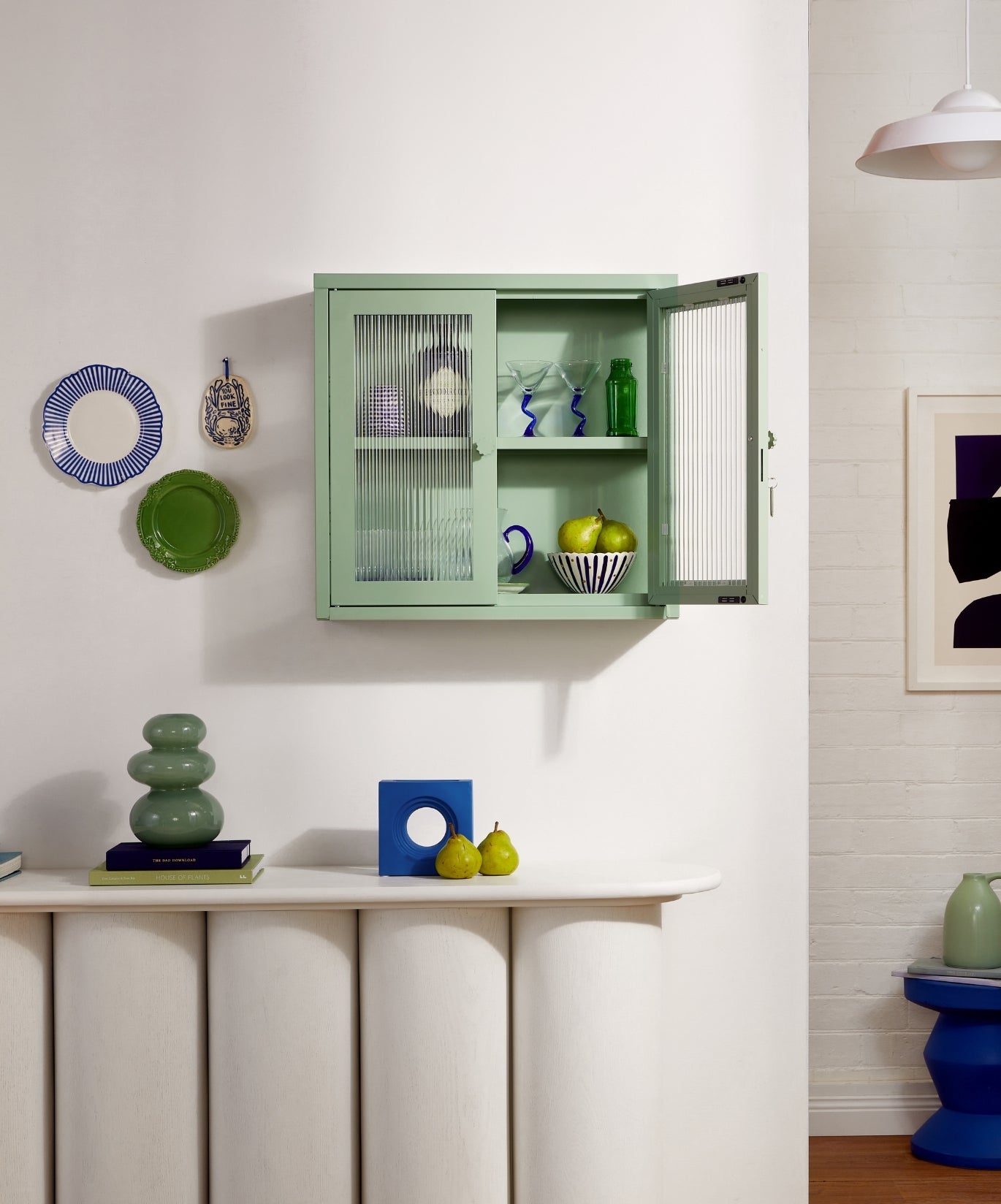 The Kit Wall Cabinet in Sage — lifestyle 2