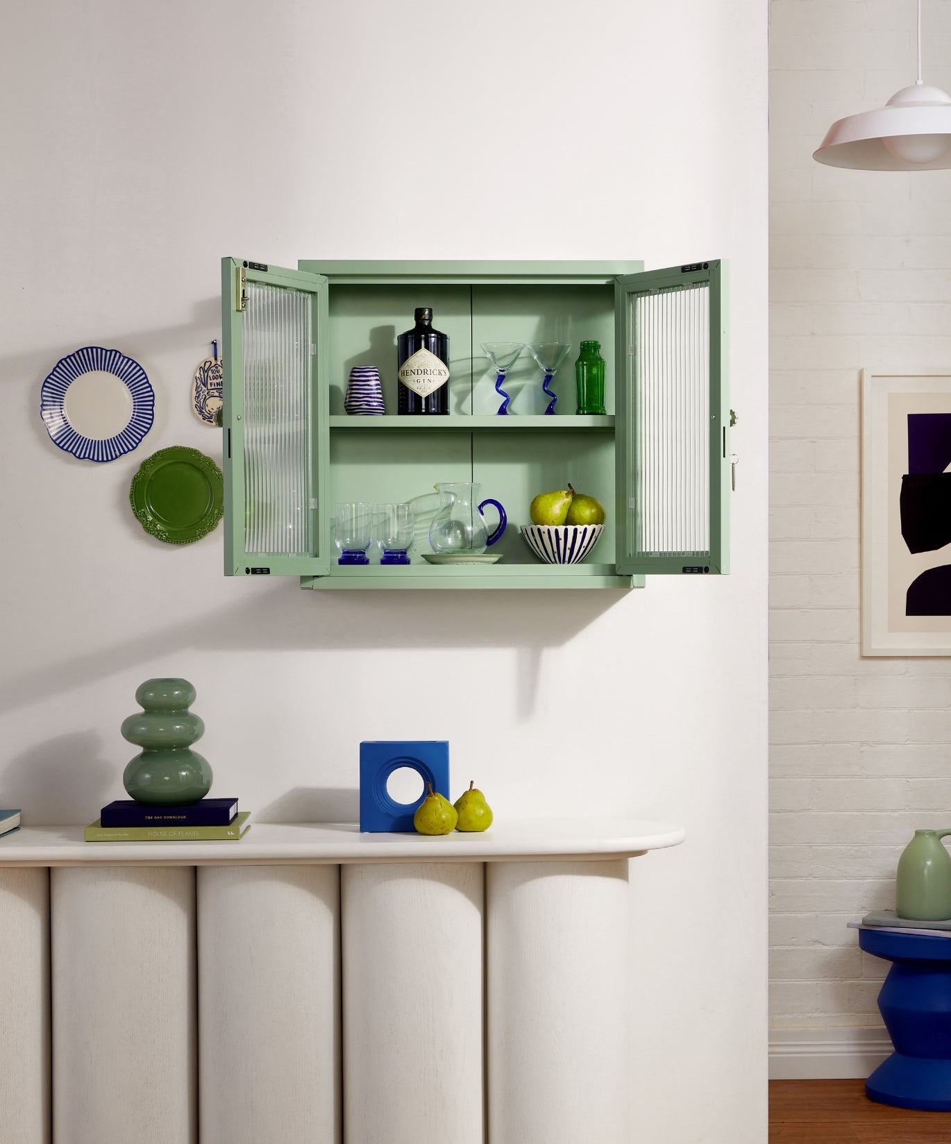 The Kit Wall Cabinet in Sage — lifestyle 3