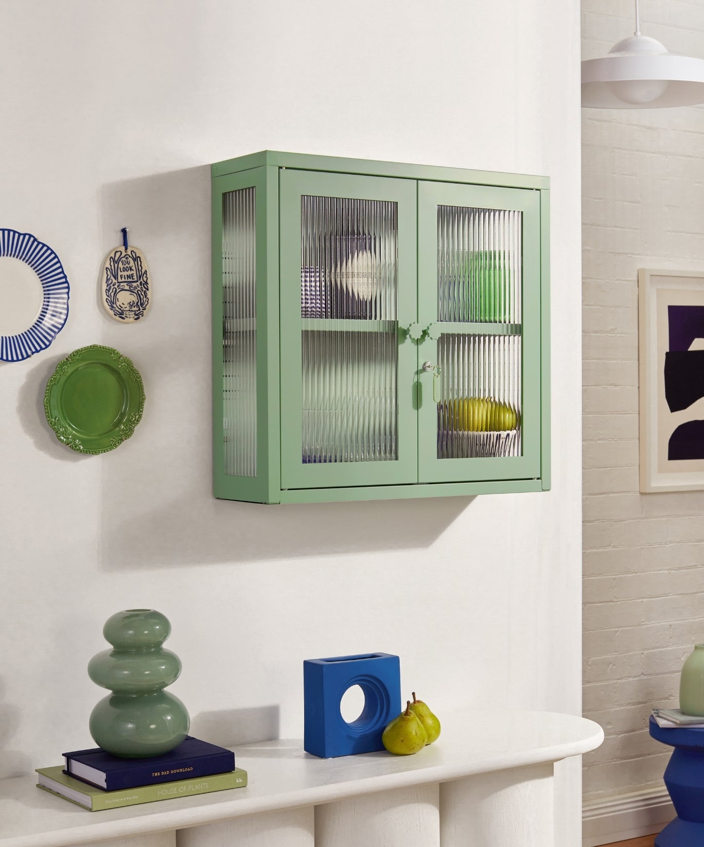 The Kit Wall Cabinet in Sage — lifestyle 4