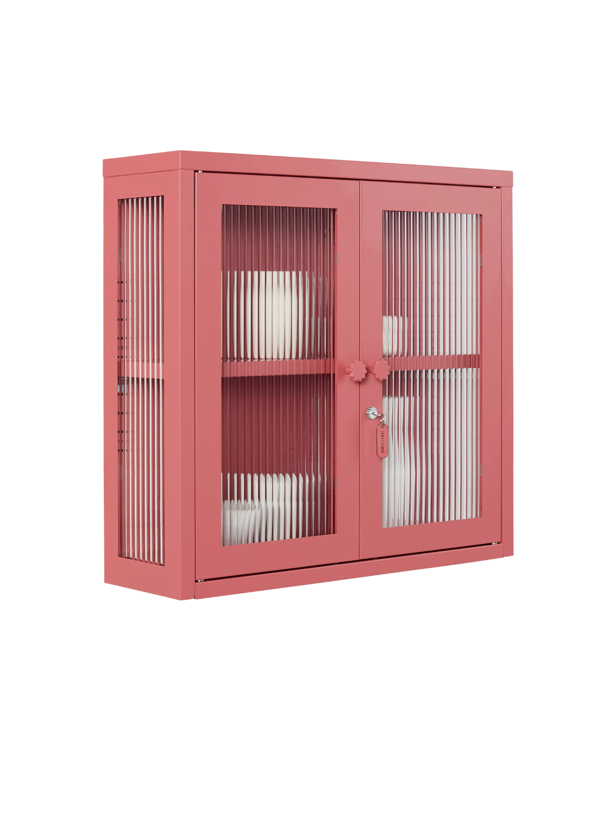 The Kit Wall Cabinet in Berry — angled
