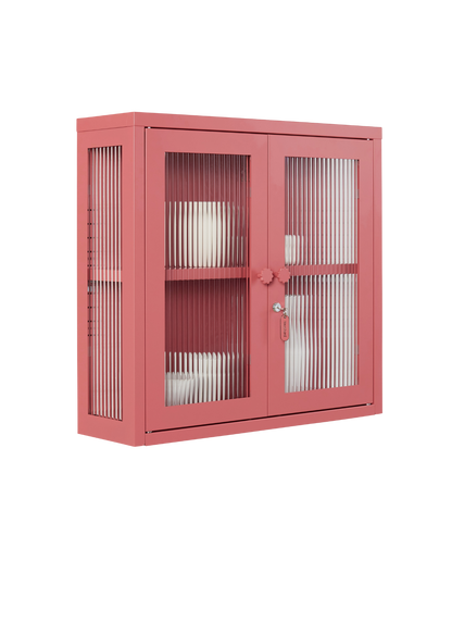 The Kit Wall Cabinet in Berry — angled