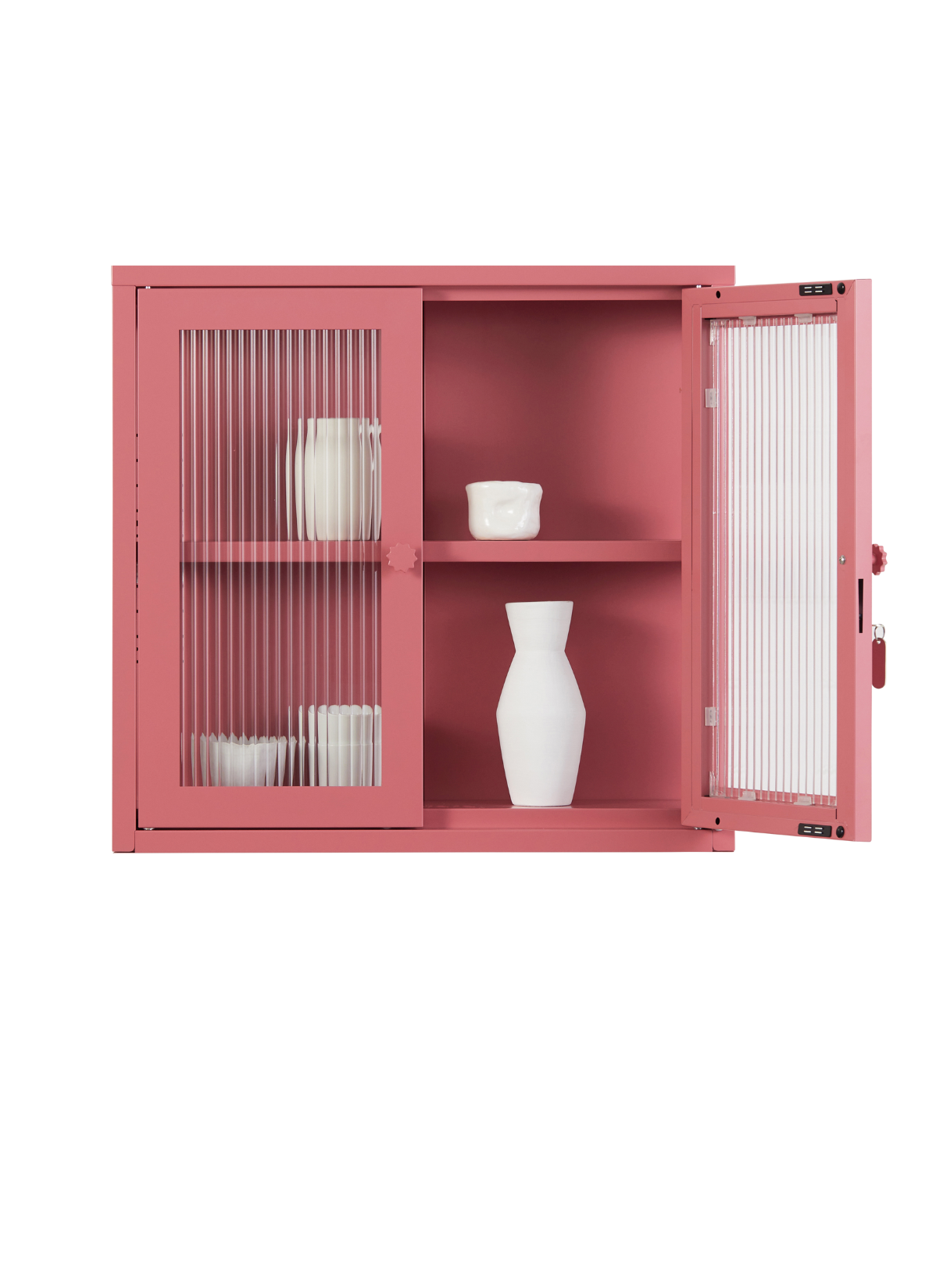The Kit Wall Cabinet in Berry — open