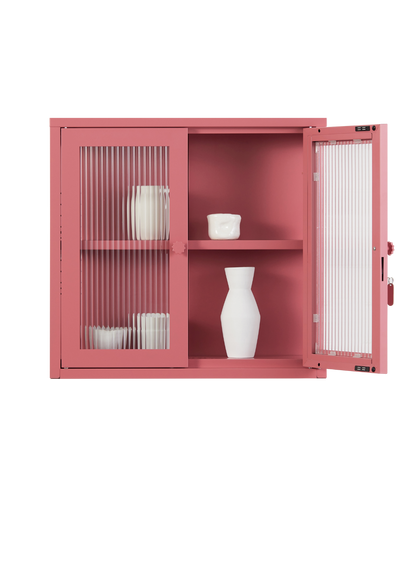 The Kit Wall Cabinet in Berry — open