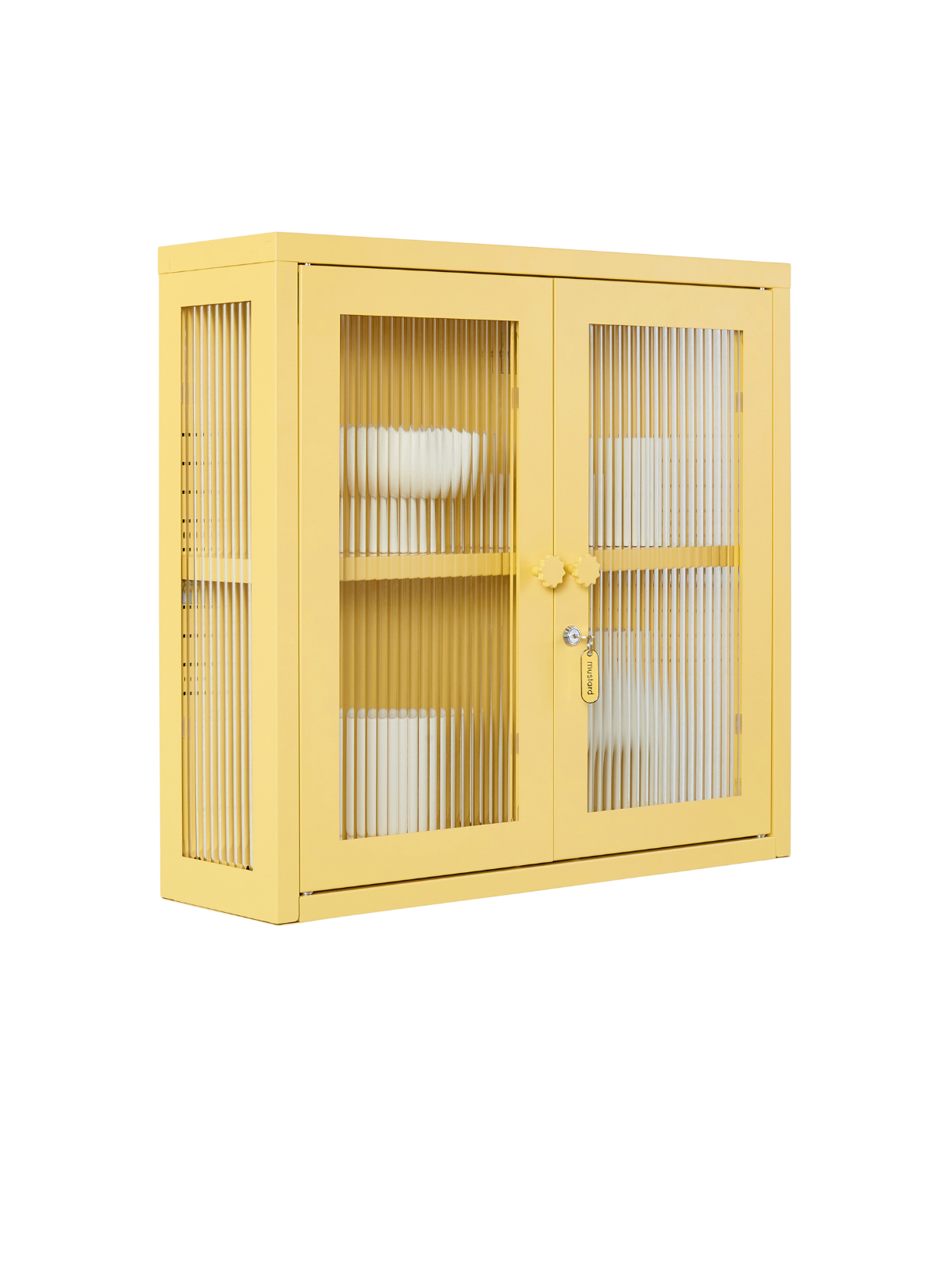 The Kit Wall Cabinet in Butter — angled