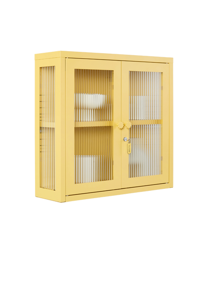 The Kit Wall Cabinet in Butter — angled