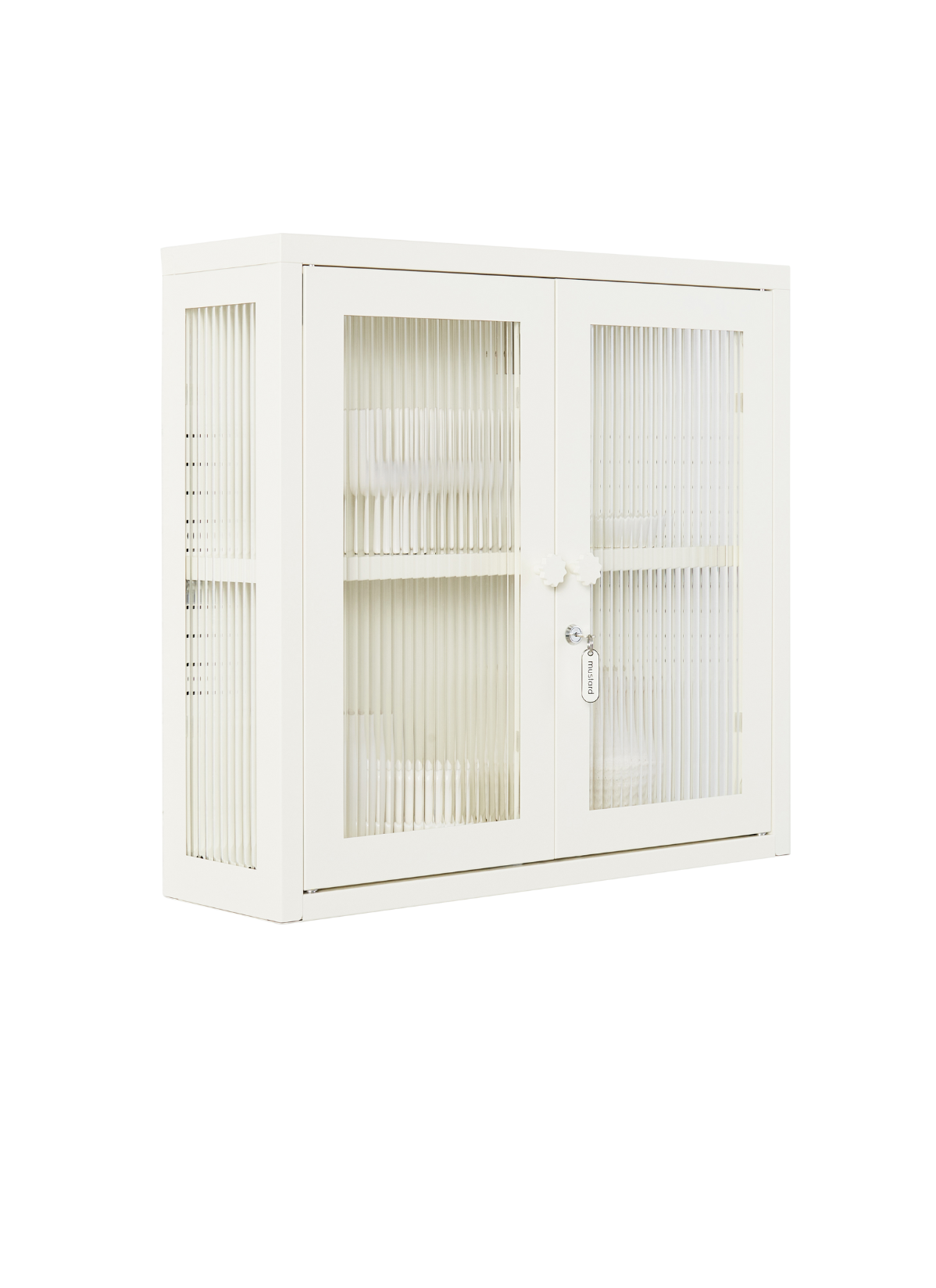 The Kit Wall Cabinet in Chalk — angled