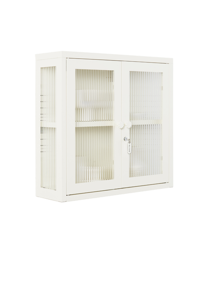 The Kit Wall Cabinet in Chalk — angled