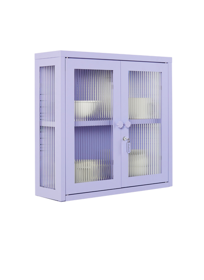 The Kit Wall Cabinet in Lilac — angled