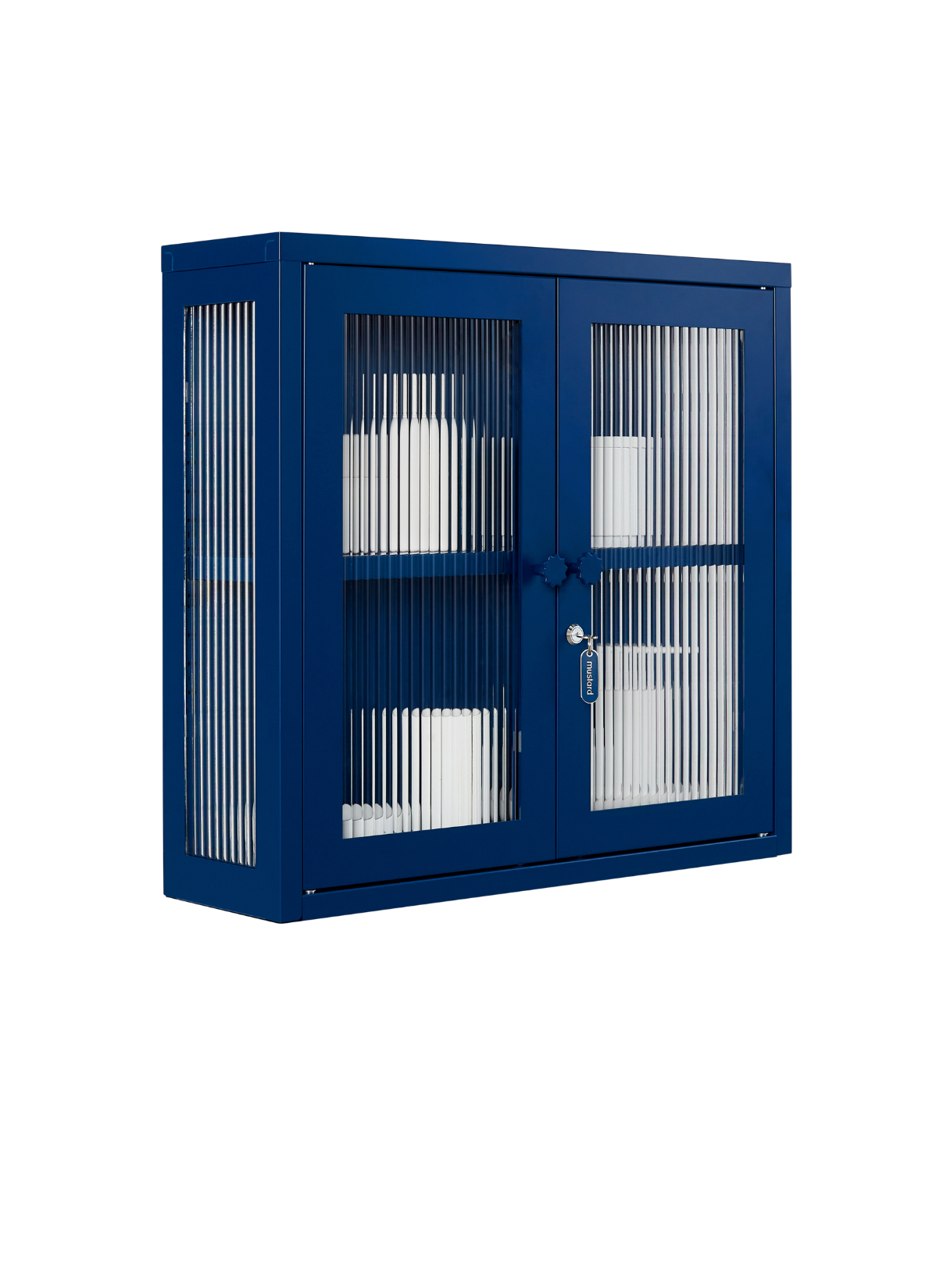 The Kit Wall Cabinet in Navy — angled