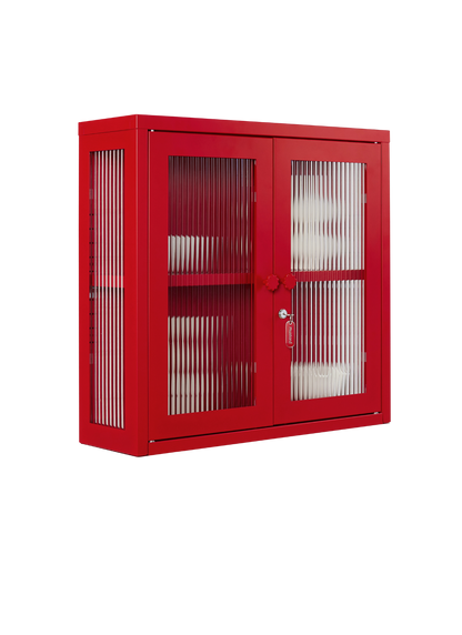 The Kit Wall Cabinet in Poppy — angled
