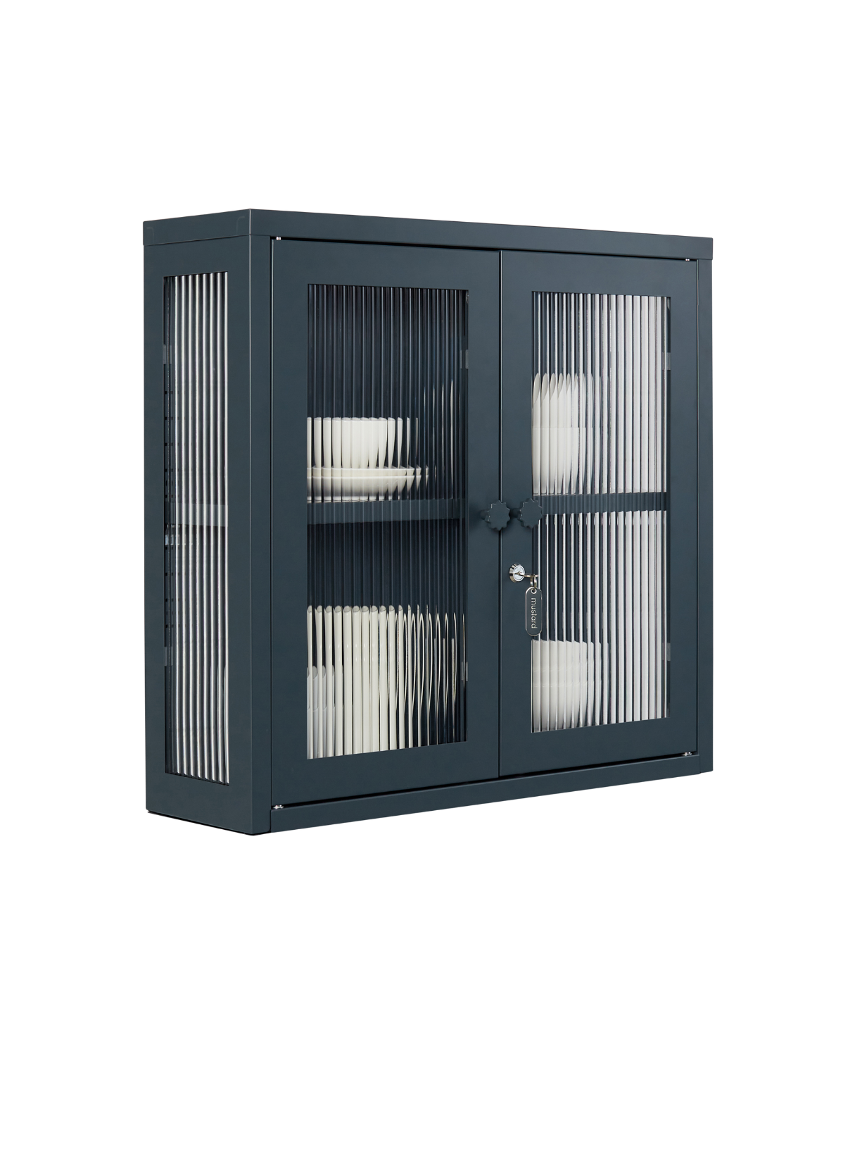 The Kit Wall Cabinet in Slate — angled