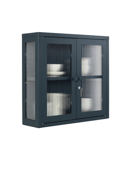 The Kit Wall Cabinet in Slate — angled